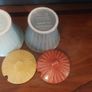 Fabulous Pair of Vintage Art Deco Style Mid Century SylvaC Lidded Preserves Pots Shape Number 2172, in Fabulous 50s Colourways, Priced at E30 Each, or E55 for the Pair Image 10