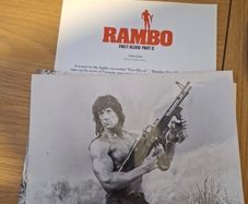Syvester Stallone 1985 Rambo: First Blood Part II  Press Kit Photos x 4(Rare)