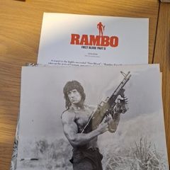 Syvester Stallone 1985 Rambo: First Blood Part II  Press Kit Photos x 4(Rare)