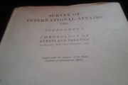 Survey of International Affairs 1925 supplement,Chronology of Events and Treaties 1st Jan 1920 -31st Dec 1925.