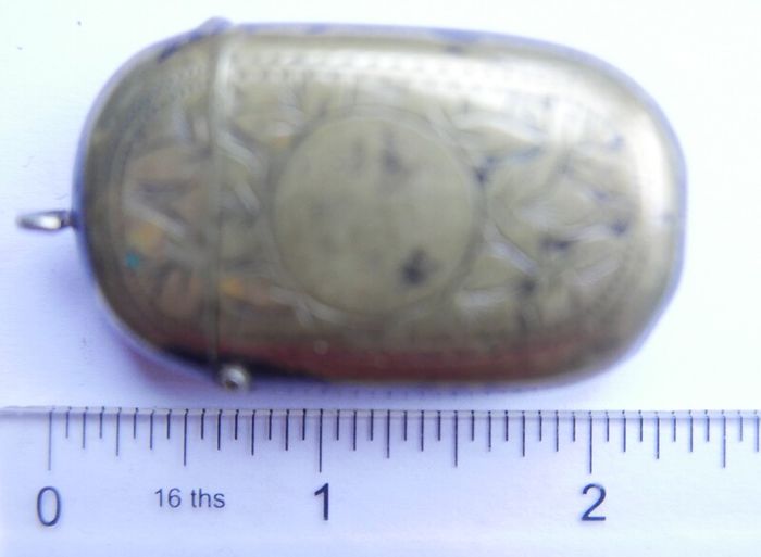 Antique Engraved Vesta Case Match Striker