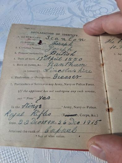 Defence Of The Realm Permit Book(WW1)