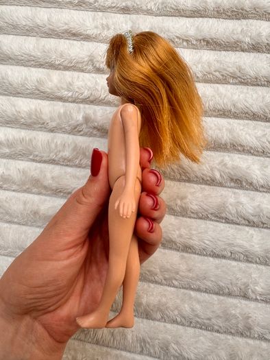Arklu Lottie Doll Blonde Hair Blue Eye Princess Doll Tiara Loose legs approx. 18 cm. Used Please see photos