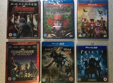 Selection of 2D & 3D Blu-ray films for sale or swap