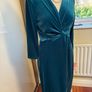 Rowen Avenue Teal Velvet like Wrap style Dress - Size S Image 4