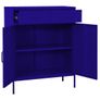Storage Cabinet Navy Blue 80x35x101.5 cm Steel Image 2