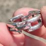 Vintage chunky 925 Silver Linked Ring Image 7