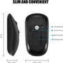 Wireless Mouse, 2.4G Slim Portable Wireless Mouse for Laptop Silent Mouse Ergonomic Cordless Design with USB Nano Receiver Compatible with PC Mac Computer Macbook Notebook (Black) Image 6