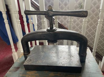 Antique book press