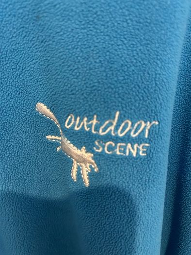 Blue fleece jumper