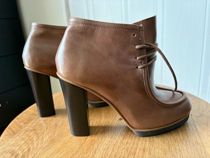Creeks Brown leather ankle boots with heels 36/3