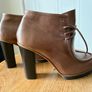 Creeks Brown leather ankle boots with heels 36/3 Image 2
