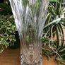 Vintage Tall Cut Glass Vase Image 3