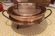 18th century copper pie dish and cover Tourtiere