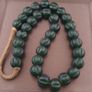 Antique African Melon Shape Green Glass Beads Necklace 20 inches Long Strands Image 9