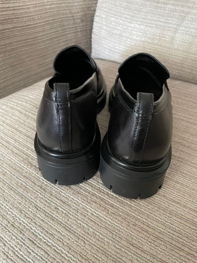 Next Black Leather Chunky Sole Loafers - Size 40 - New