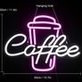 (FREE SHIPPING) Coffee LED Sign Pink Neon Signs Neon Lights Bedroom Decor (15.7 inch x 11.8 inch) Image 2