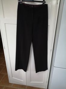 Hobbs Brown 100 % Wool Trousers size 10