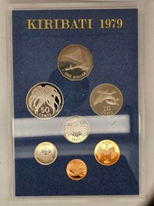 Gilbert Islands 1979 Proof Coin Set in Original Holder with COA Scarce