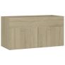 Sink Cabinet with Built-in Basin Sonoma Oak Chipboard Image 6