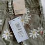 M&S Khaki Denim Shorts with Flower Print Age 15-16 BNWT Image 3