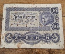 Austria-Hungary, 10 Kronen banknote, 2 January 1922, circulated - free standard postage