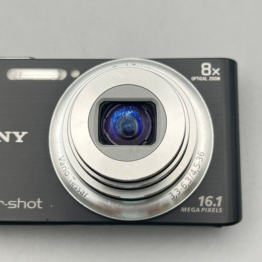 Sony DSC-W730 16.1MP Digital Camera Black Tested - Full Kit