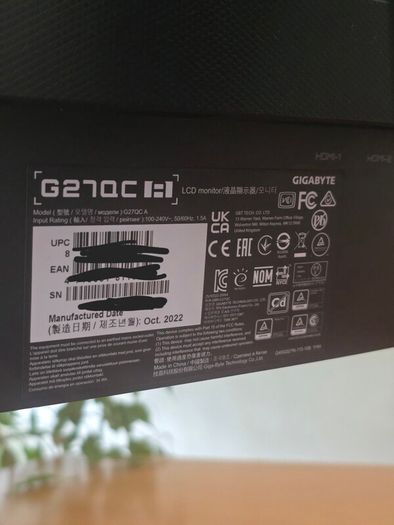 Gigabyte g27qc Monitor