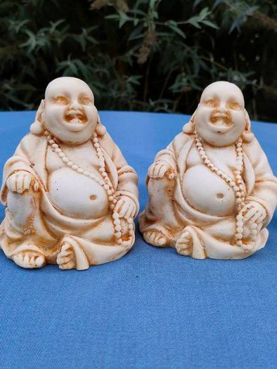 2 X Stone fat Bhuddas