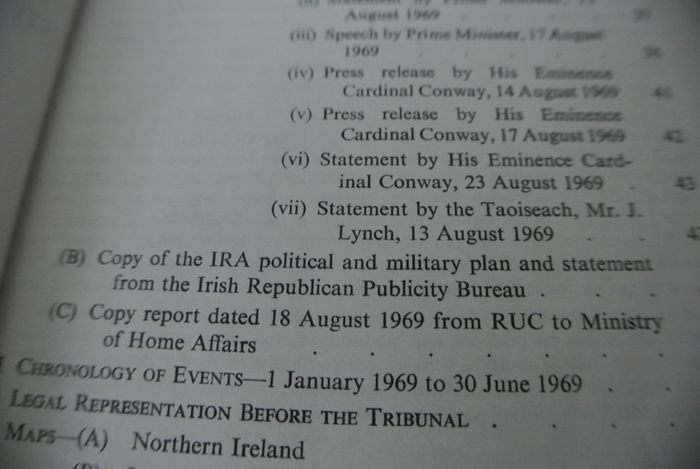 Violence & Civil Disturbances In Northern Ireland In 1969 - Report Of Tribunal Of Inquiry Report