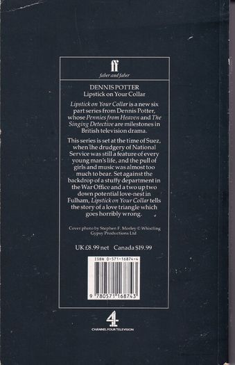 Dennis Potter Lipstick On Your Collar 2nd Print 1993 Softback Channel Four Books Uk