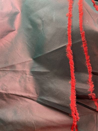Red taffeta 1. 7/8 and 45""