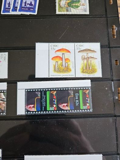 Ireland Page of Mixed Stamps Most Mint Condition few Used See Pictures 2 Sides of Holder