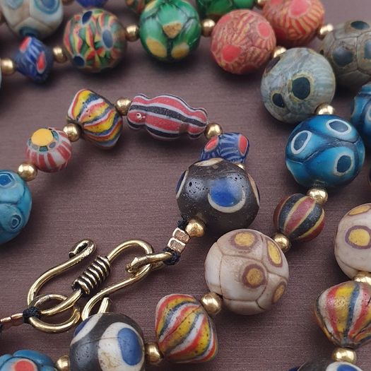 Ancient Style Gabri Thousand Eyes Glass Beads Necklace