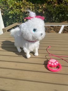 Ale Hop Walking Puppy electronic plush with remote control lead EUC