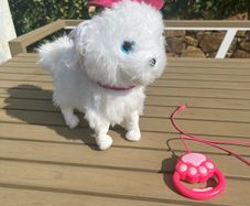 Ale Hop Walking Puppy electronic plush with remote control lead EUC
