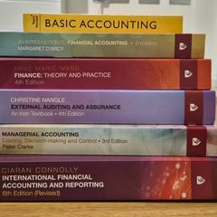 Core Accounting & Finance University Textbooks Set (Connolly, Clarke, Nangle, Ward)
