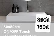 LED Bathroom Mirror 80cm Makeup Fog Free