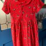 Red Vintage Style Peter Pan Collar Dress Image 2