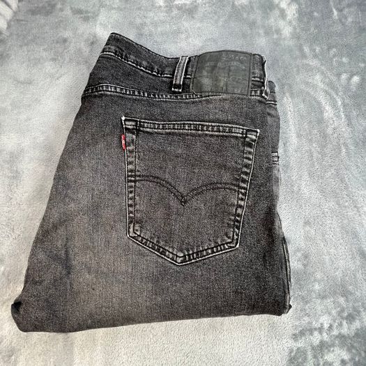 Levis 505 Jeans W38 L31 Mens Black Regular Straight Fit Denim