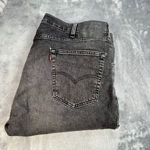 Levis 505 Jeans W38 L31 Mens Black Regular Straight Fit Denim