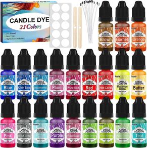 Candle Dye - 21 Colours, Candle Dye for Soy Wax, Candle Colour Dye for Candle Making, Oil-based Liquid Dye for Wax Melts, Highly Concentrate Candle Wax Dye (FREE SHIPPING)