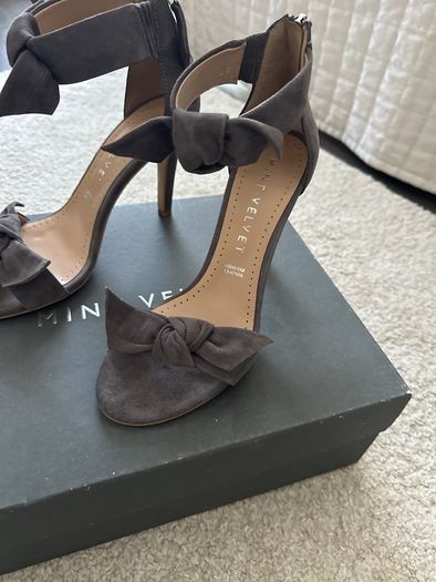 Mint Velvet genuine leather smoke grey  Sandal (uk 5/eu 38)