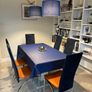 Dining Table & 8 Colour Block Dining Chairs Image 4