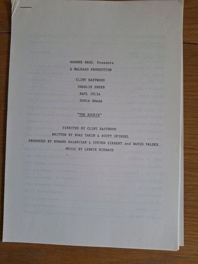 The Rookie, Press Kit Clint Eastwood