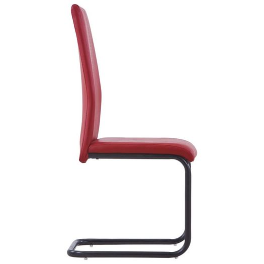 Cantilever Dining Chairs 2 pcs Cappuccino Faux Leather