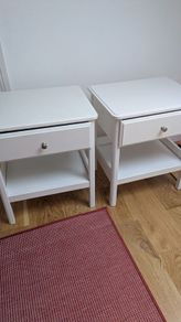 White bedside locker