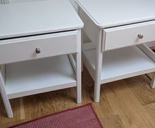 White bedside locker