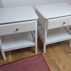 White bedside locker
