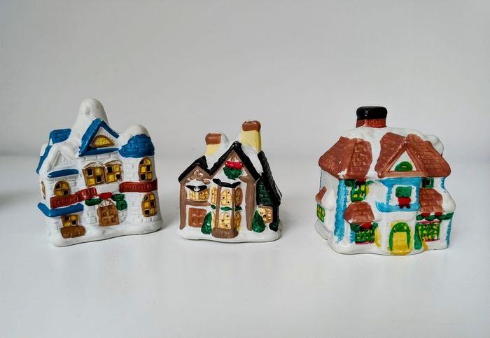 Christmas Winter Town Ceramic Figures